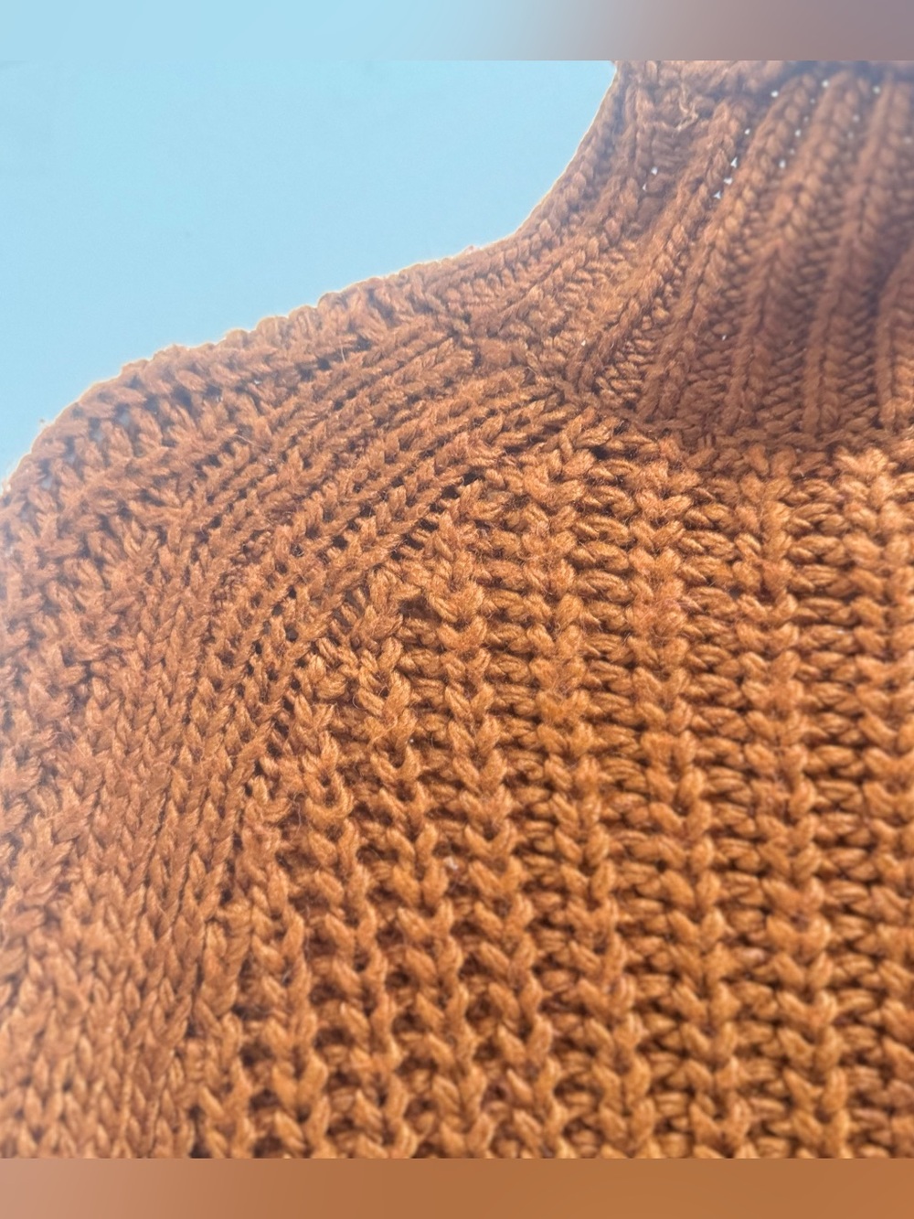 H&M Ribbed Chunky Turtleneck Sweater - Camel Brown - Picture 12 of 12
